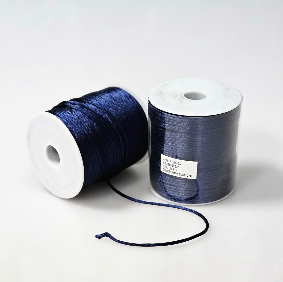 Snur Satinat Bleumarin