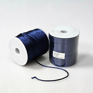 Snur Satinat Bleumarin