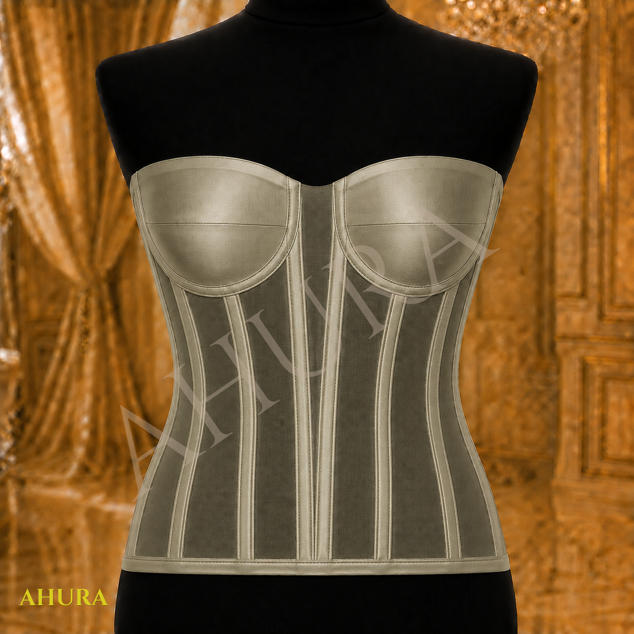 Corset Modelator Lung Verde Kaki