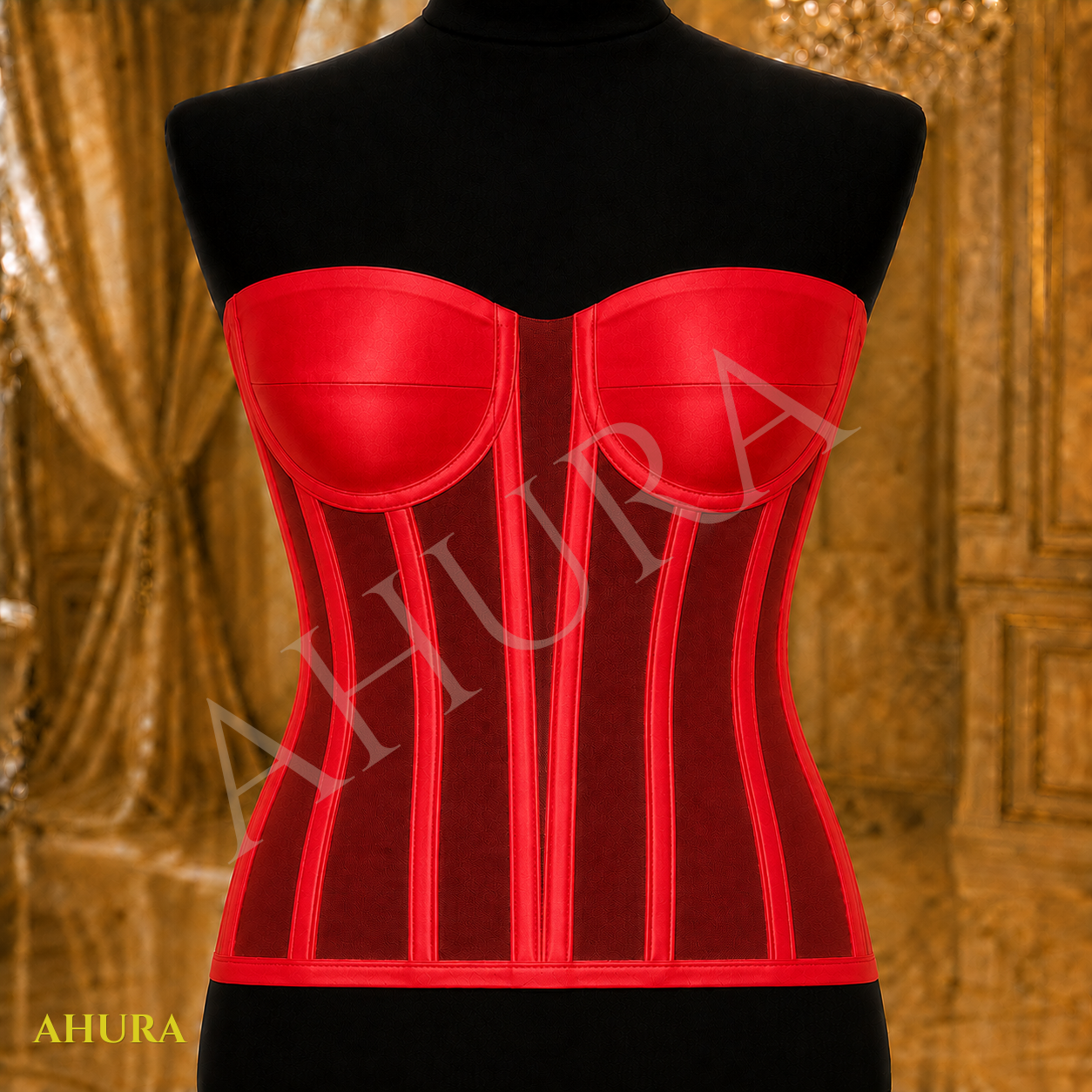 Corset Modelator Lung Rosu