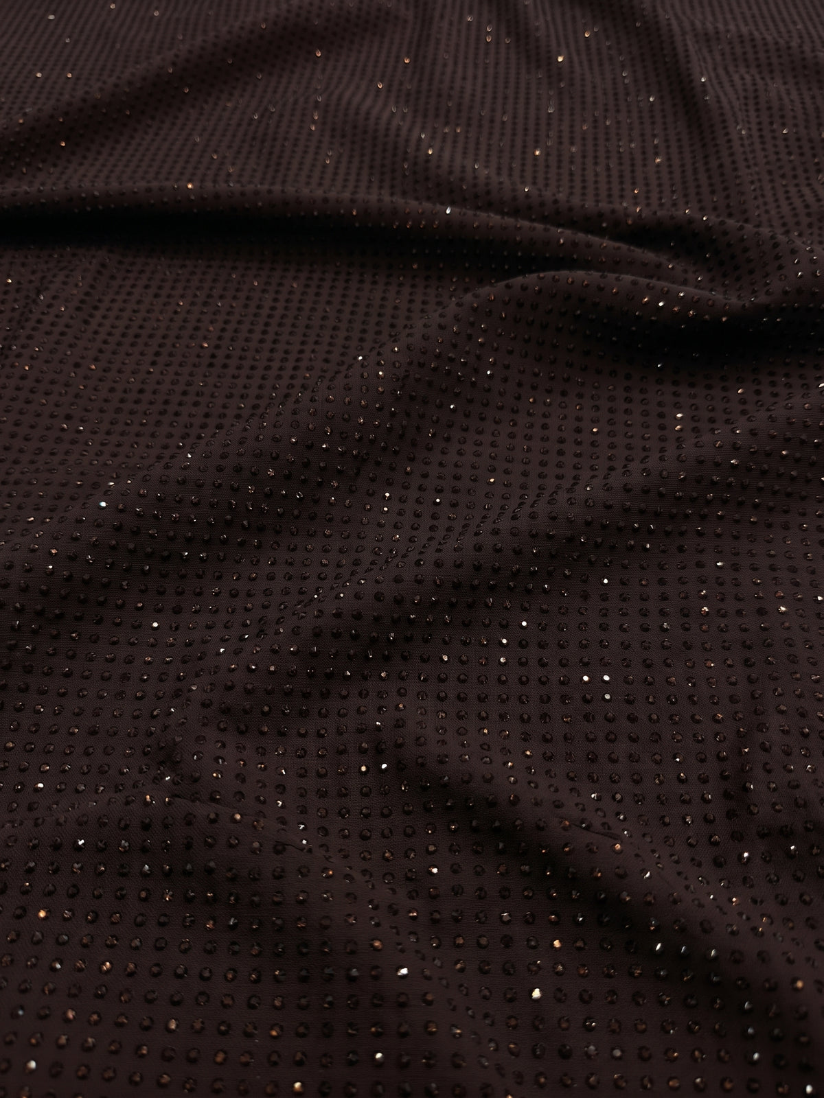 Lycra Accesorizata cu Cristale Rotunde - Maro C8