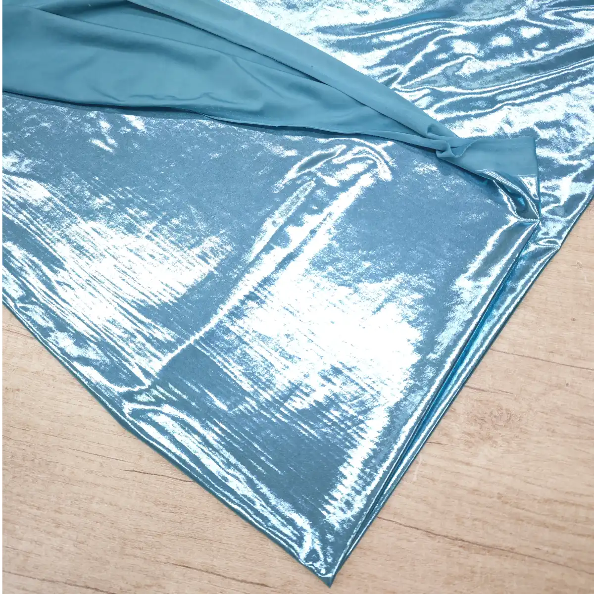 Lycra Peliculizata - Turcoaz metalizat - Ahura