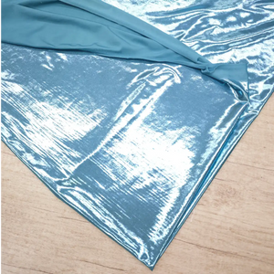 Lycra Peliculizata - Turcoaz metalizat - Ahura