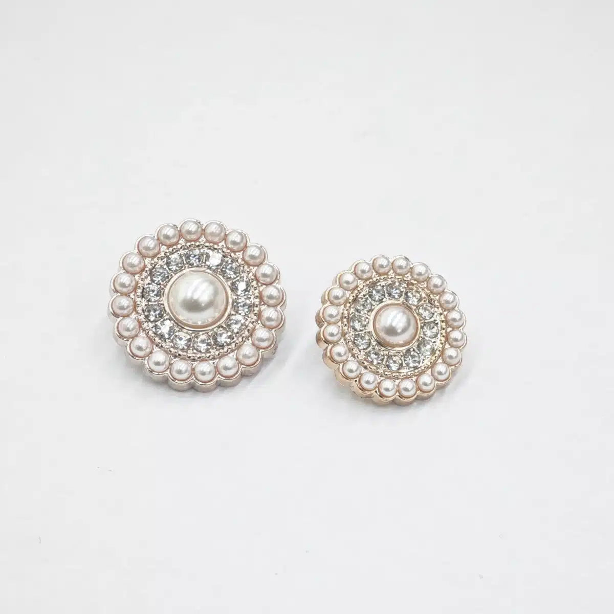 Nasturi plastic cu Perle si Cristale M4 - Ahura