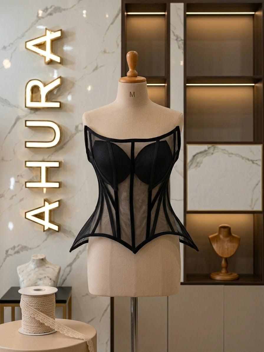Corset Modelator Illusion Queen - Negru