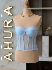 Corset Modelator Cupe Apropiate - Bleu