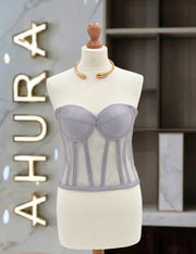 Corset Modelator Cupe Apropiate - Gri