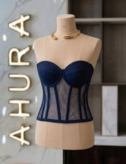 Corset Modelator Cupe Apropiate - Bleumarin