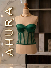 Corset Modelator Cupe Apropiate - Verde