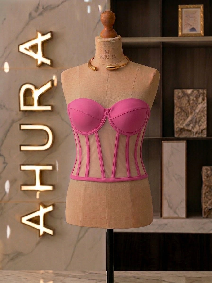 Corset Modelator Cupe Apropiate - Roz Bombon