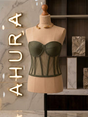 Corset Modelator Cupe Apropiate - Kaki