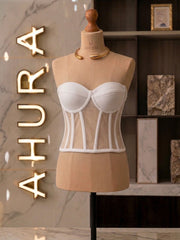 Corset Modelator Cupe Apropiate - Alb