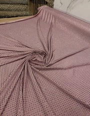Lycra Accesorizata cu Cristale Rotunde - Roz Prafuit C7