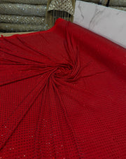 Lycra Accesorizata cu Cristale Rotunde - Rosu C3