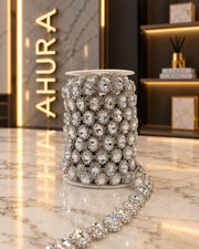 Banda cu strasuri M122 Alb cristal - Ahura