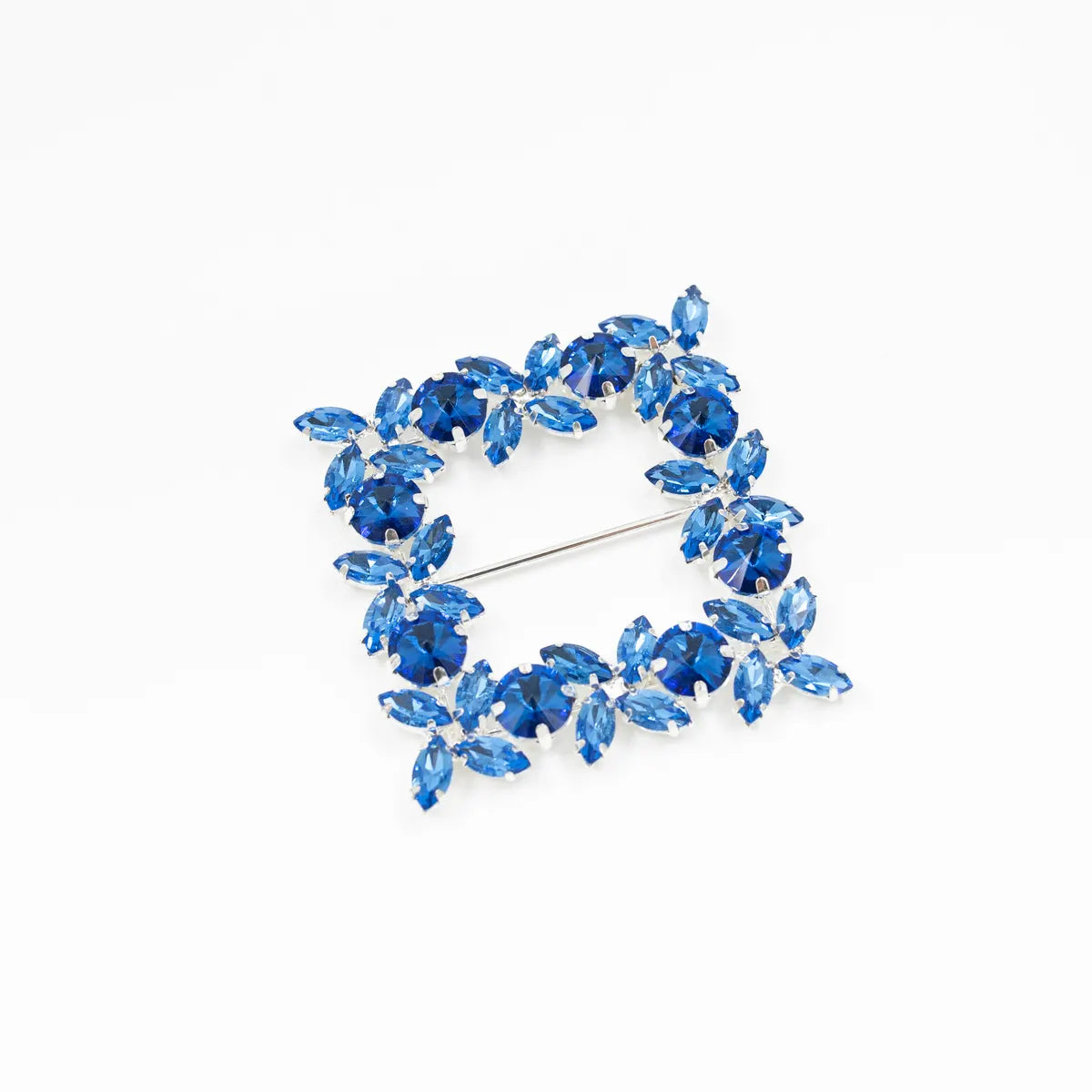 Cataramă pătrată cu cristale 6x6 cm - Ahura