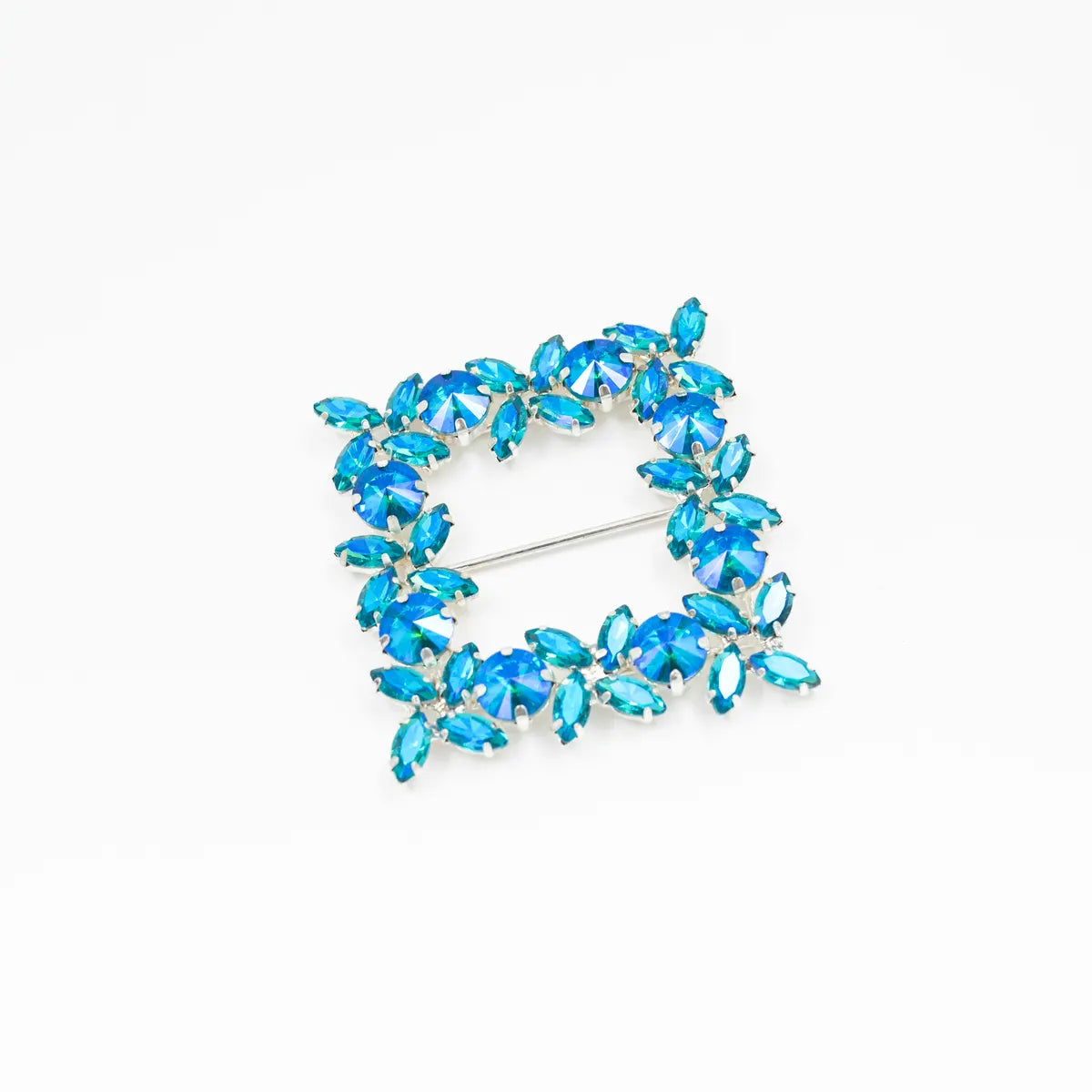 Cataramă pătrată cu cristale 6x6 cm - Ahura