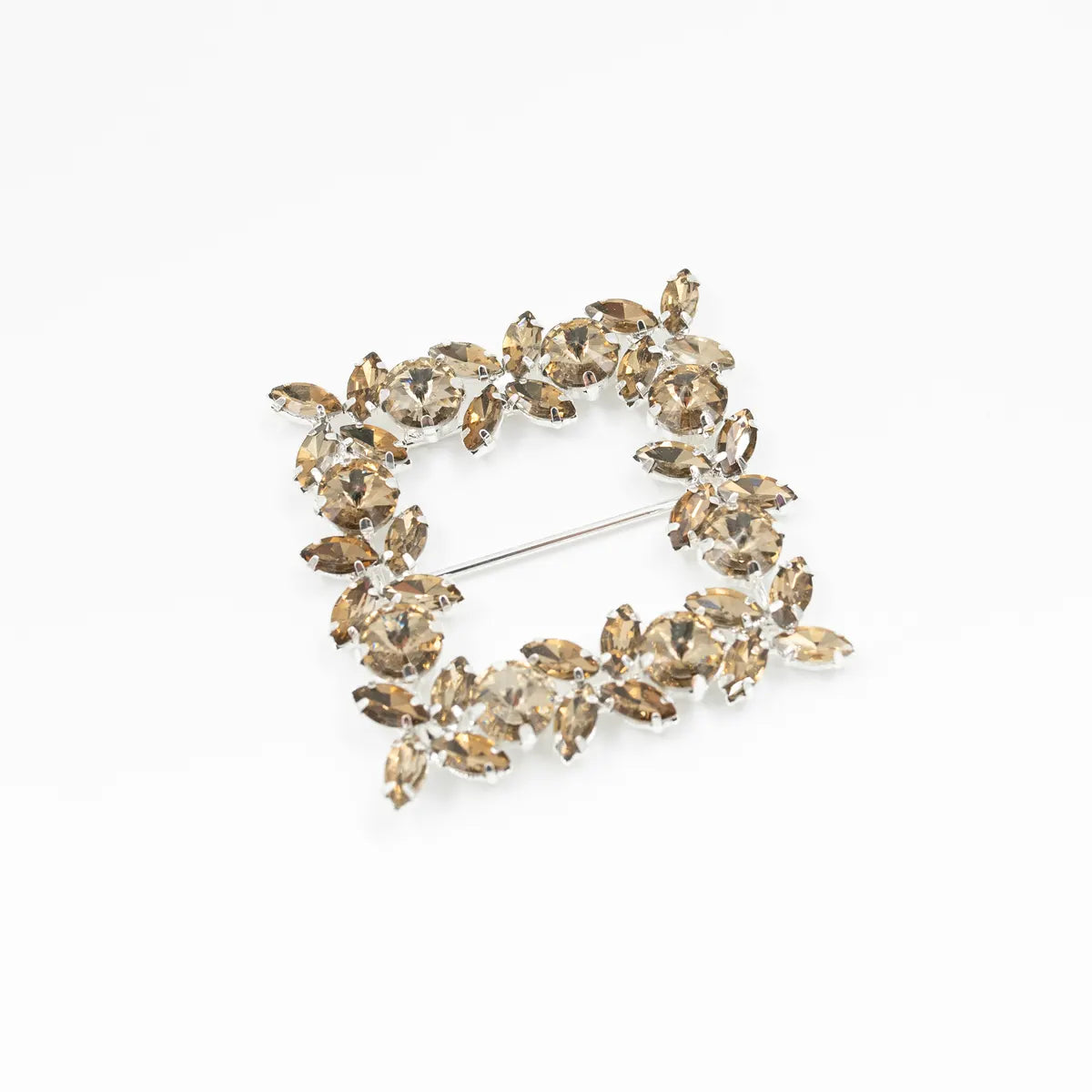 Cataramă pătrată cu cristale 6x6 cm - Ahura