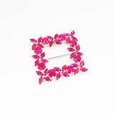 Cataramă pătrată cu cristale 6x6 cm - Ahura