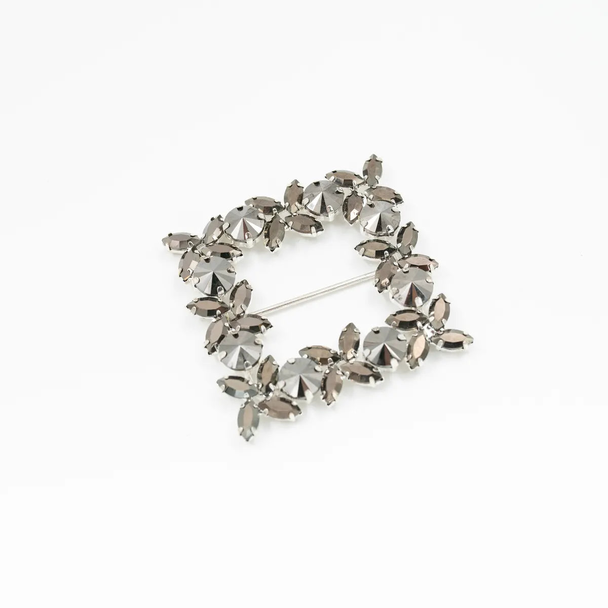 Cataramă pătrată cu cristale 6x6 cm - Ahura