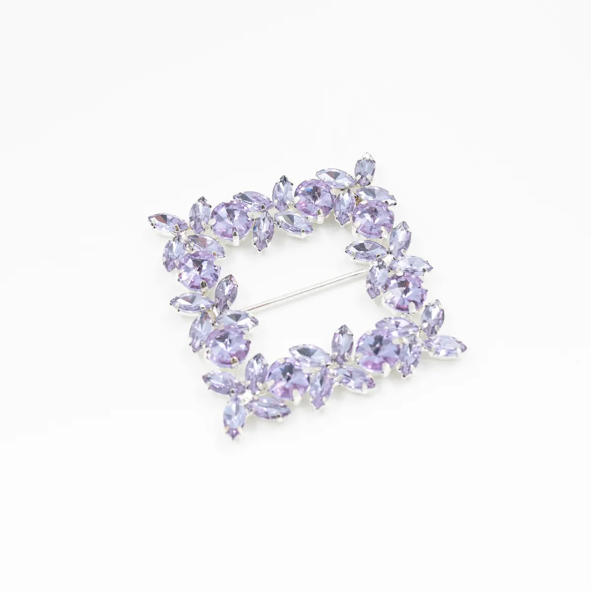 Cataramă pătrată cu cristale 6x6 cm - Ahura