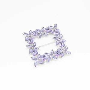 Cataramă pătrată cu cristale 6x6 cm - Ahura