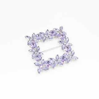 Cataramă pătrată cu cristale 6x6 cm - Ahura