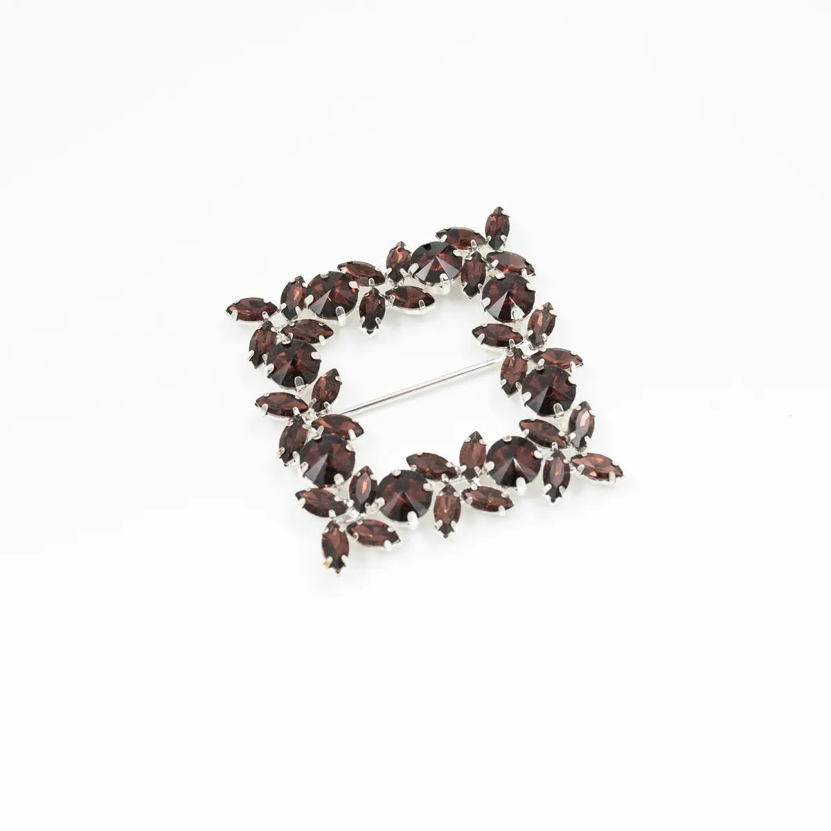 Cataramă pătrată cu cristale 6x6 cm - Ahura