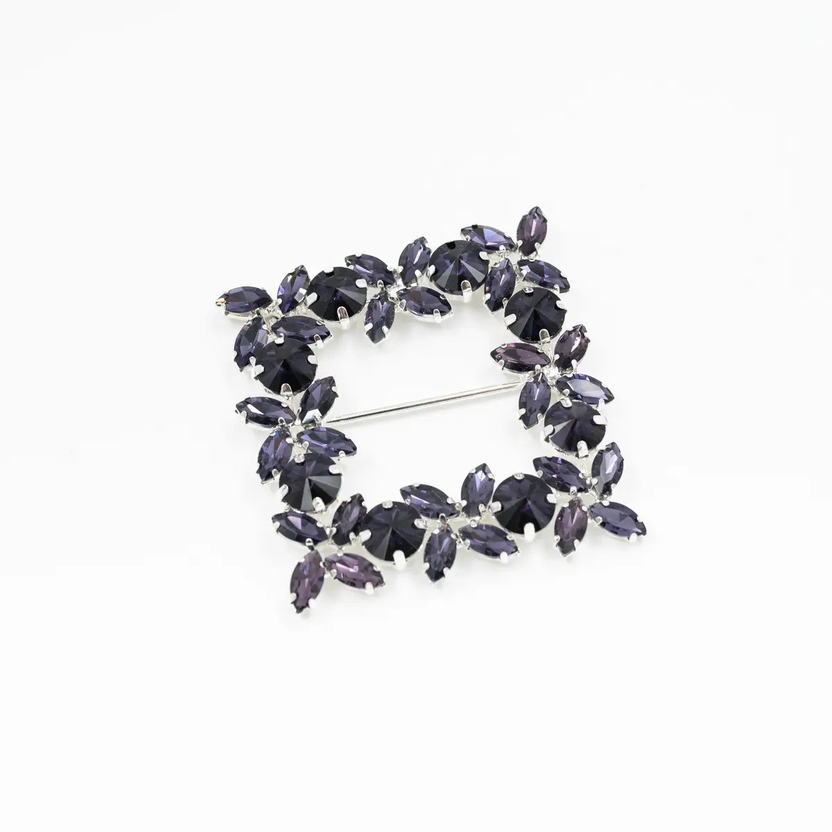 Cataramă pătrată cu cristale 6x6 cm - Ahura