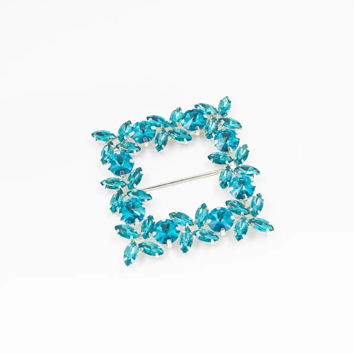 Cataramă pătrată cu cristale 6x6 cm - Ahura