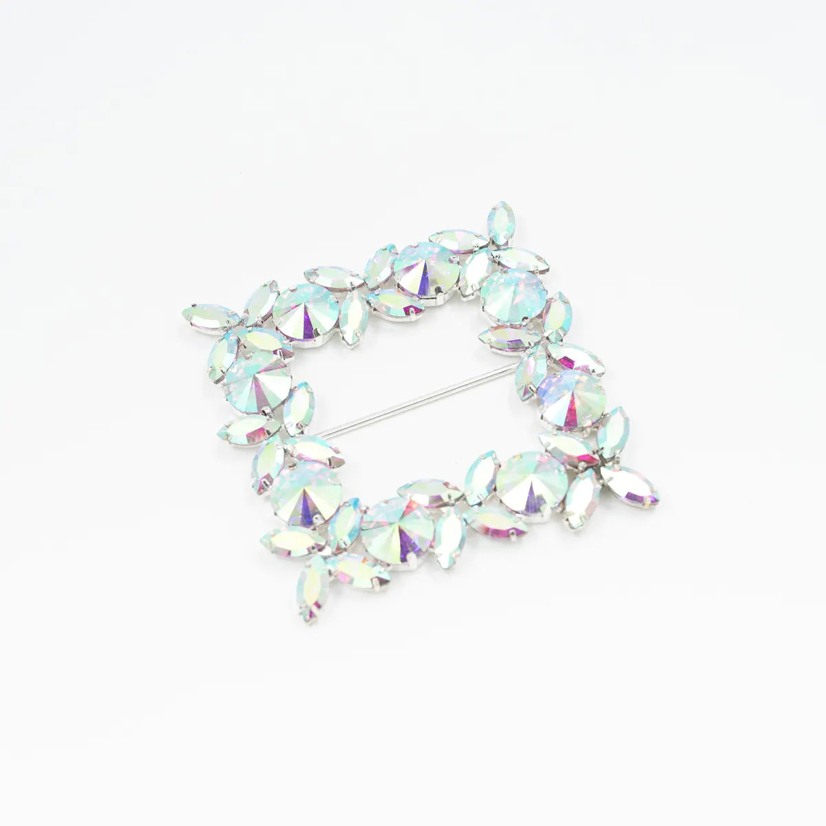 Cataramă pătrată cu cristale 9x9 cm - Ahura