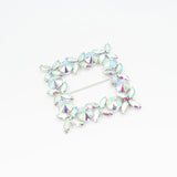 Cataramă pătrată cu cristale 9x9 cm - Ahura