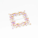 Cataramă pătrată cu cristale 9x9 cm - Ahura