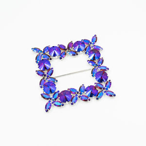 Cataramă pătrată cu cristale 9x9 cm - Ahura