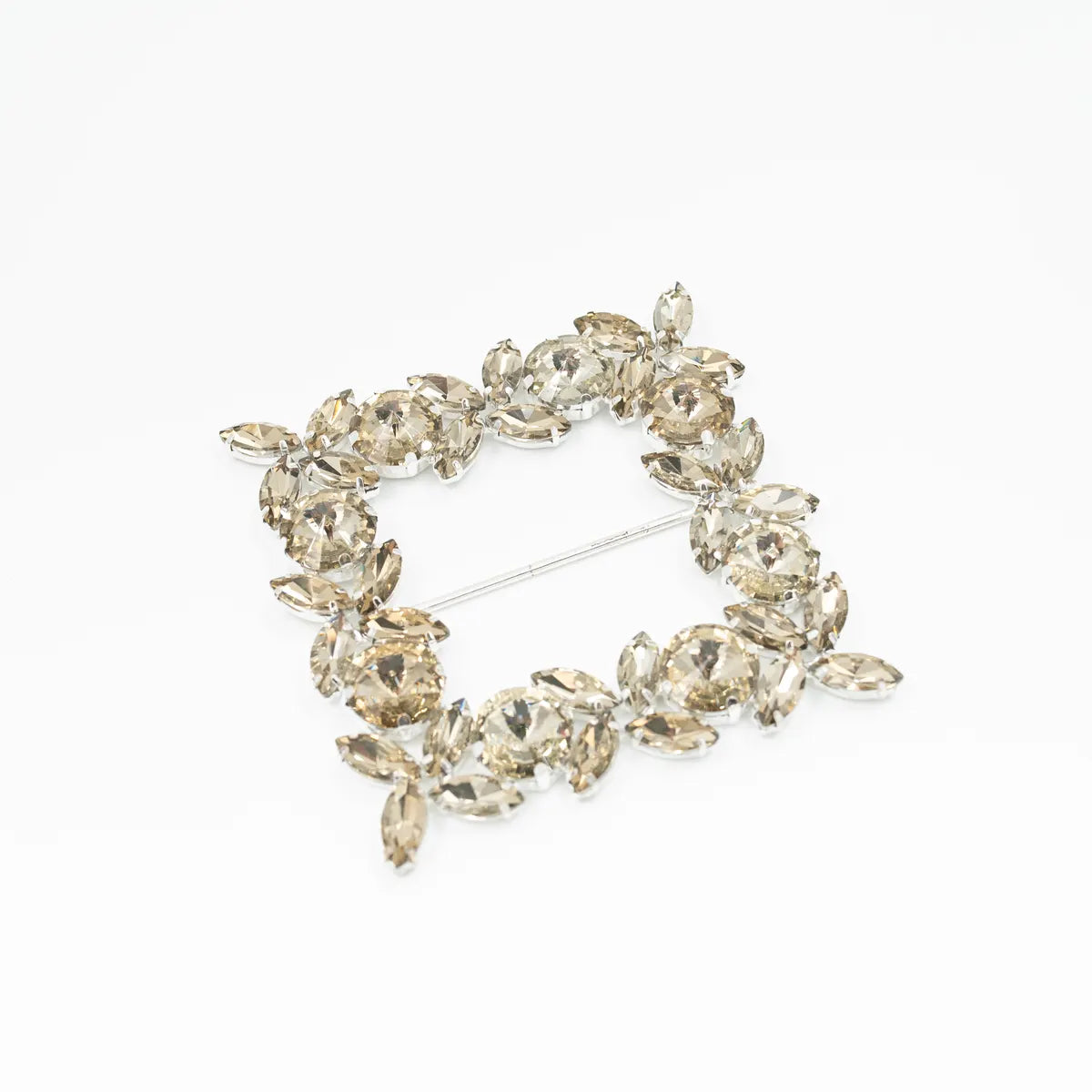 Cataramă pătrată cu cristale 9x9 cm - Ahura