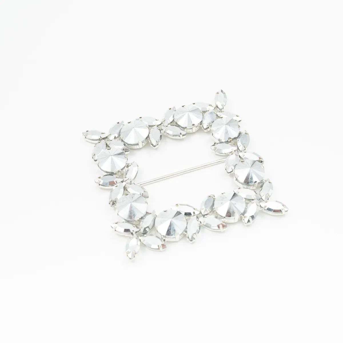 Cataramă pătrată cu cristale 9x9 cm - Ahura