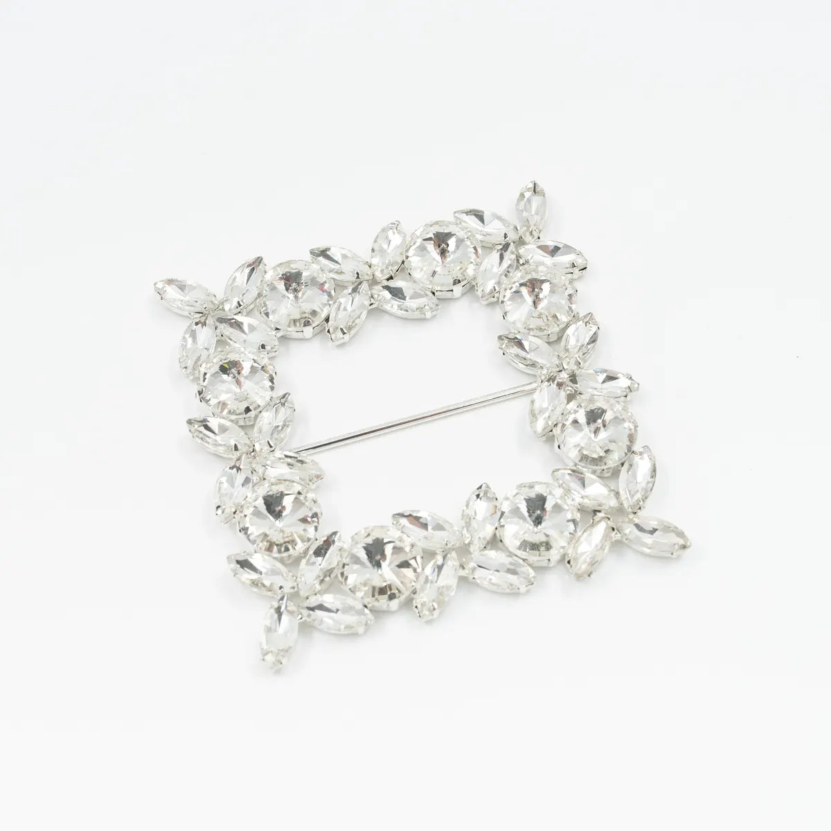 Cataramă pătrată cu cristale 9x9 cm - Ahura