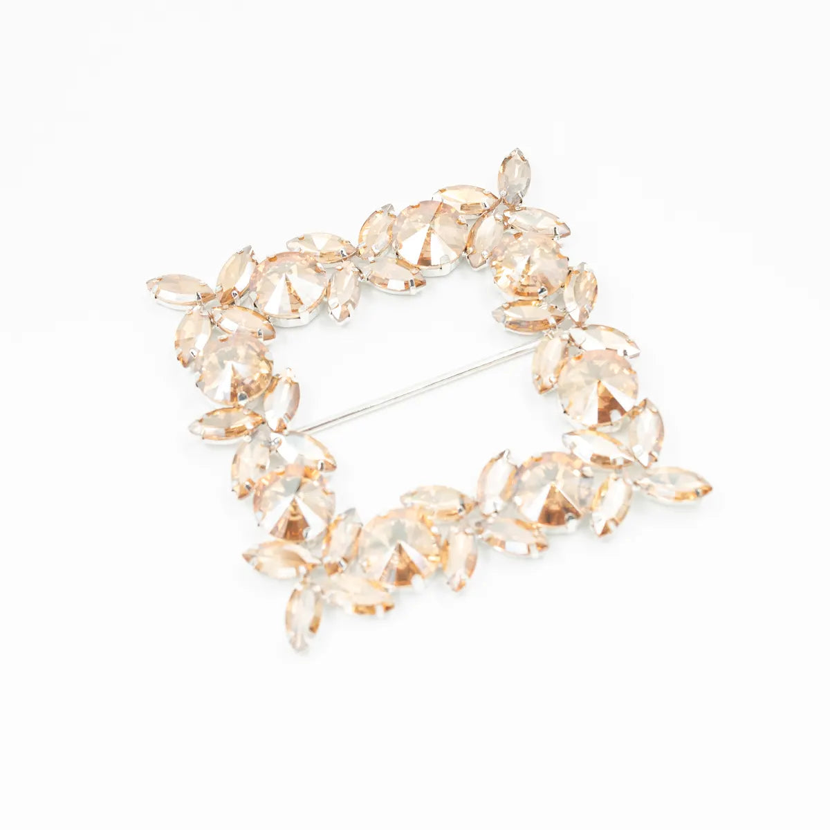 Cataramă pătrată cu cristale 9x9 cm - Ahura