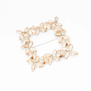 Cataramă pătrată cu cristale 9x9 cm - Ahura