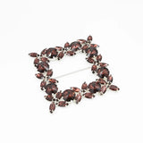 Cataramă pătrată cu cristale 9x9 cm - Ahura