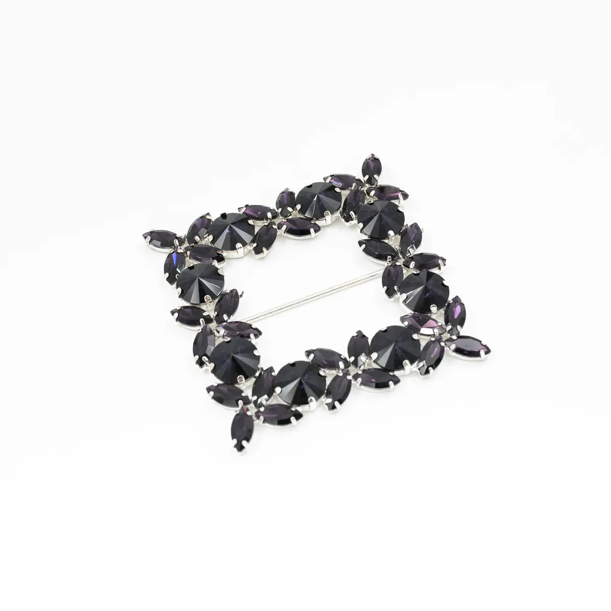 Cataramă pătrată cu cristale 9x9 cm - Ahura