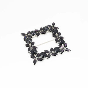 Cataramă pătrată cu cristale 9x9 cm - Ahura