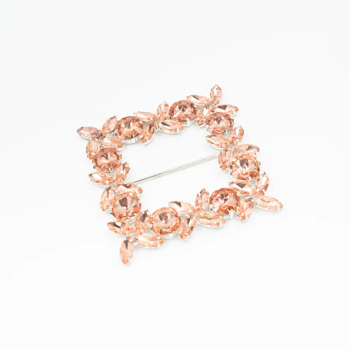 Cataramă pătrată cu cristale 9x9 cm - Ahura