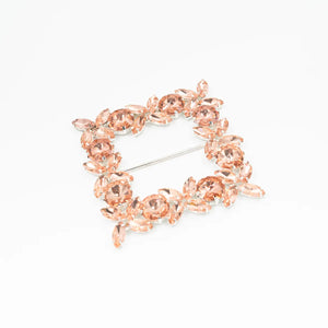 Cataramă pătrată cu cristale 9x9 cm - Ahura