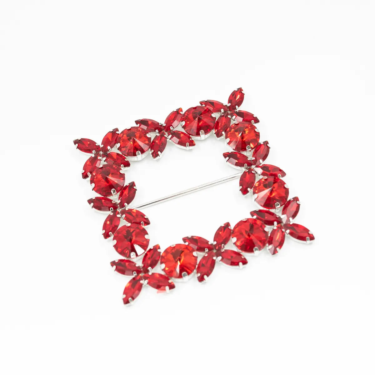 Cataramă pătrată cu cristale 9x9 cm - Ahura