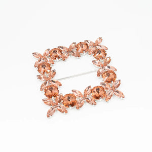 Cataramă pătrată cu cristale 9x9 cm - Ahura