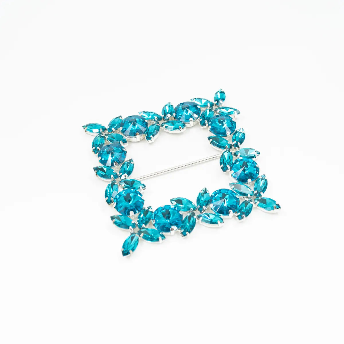 Cataramă pătrată cu cristale 9x9 cm - Ahura