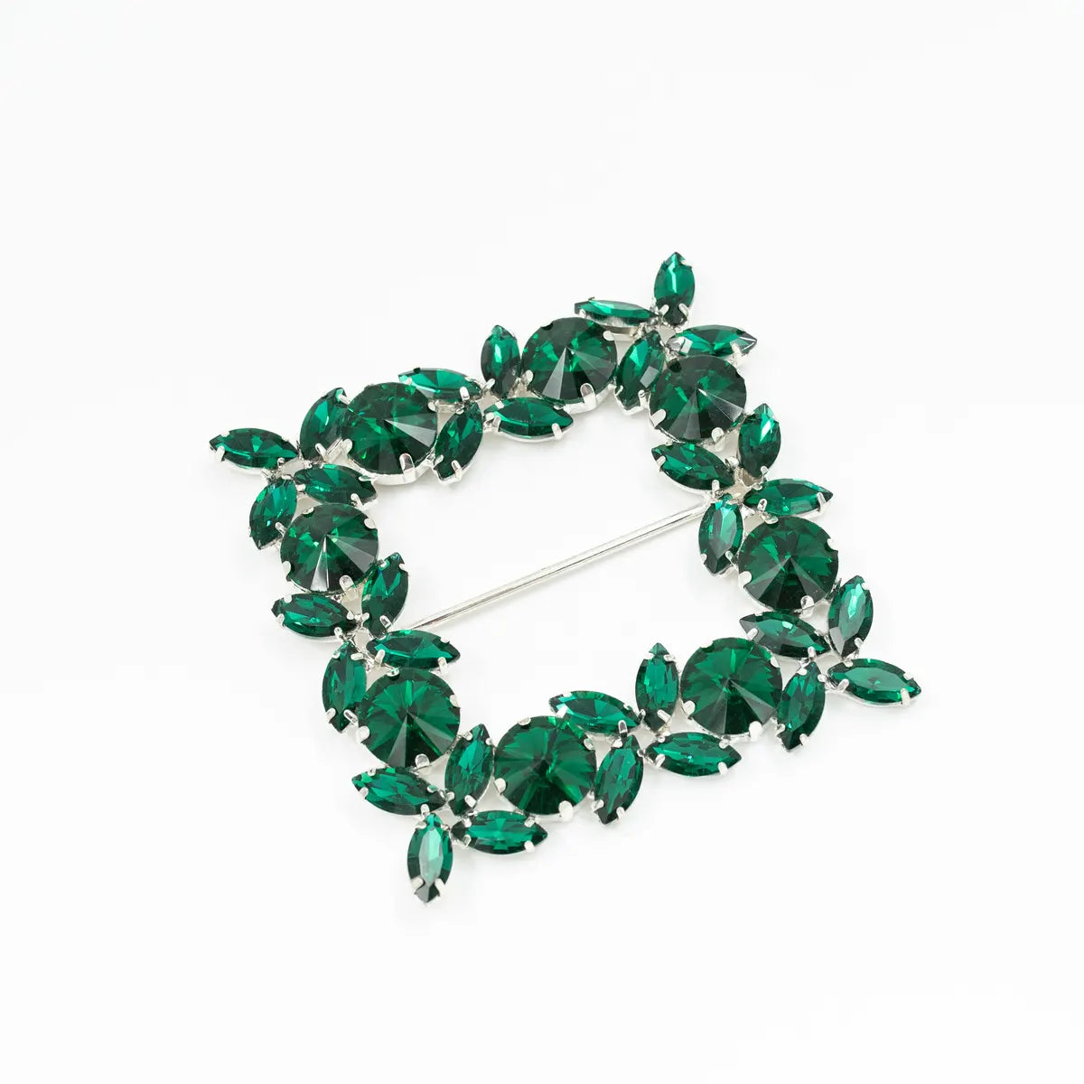 Cataramă pătrată cu cristale 9x9 cm - Ahura