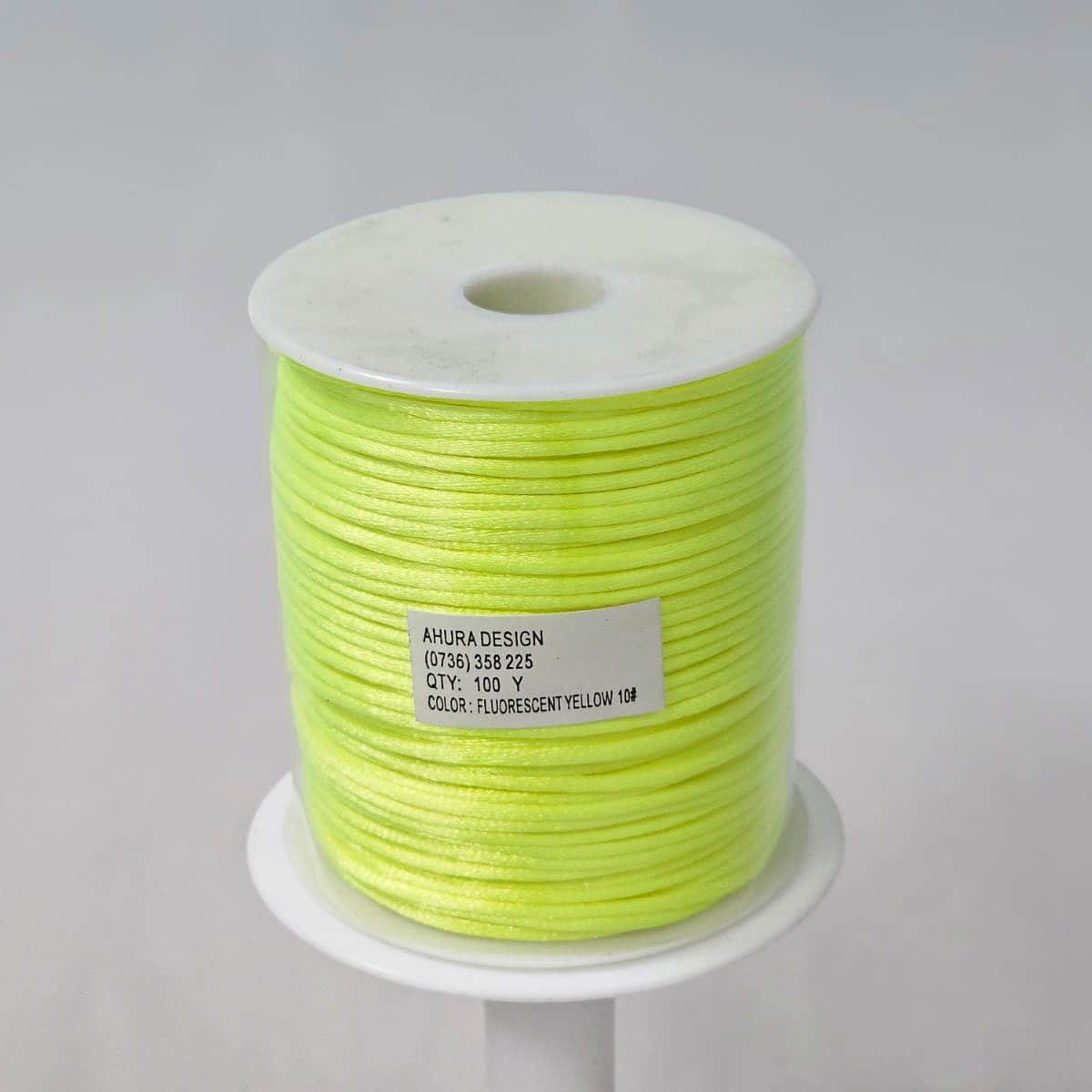 Snur Satinat Galben Neon