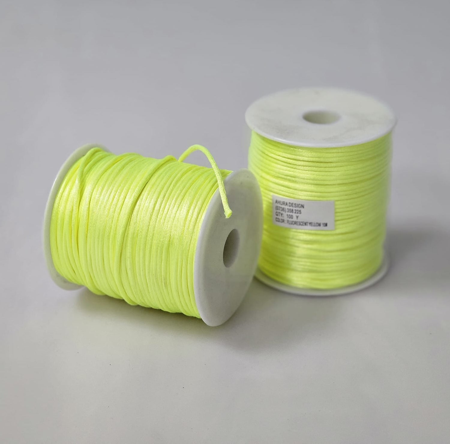 Snur Satinat Galben Neon